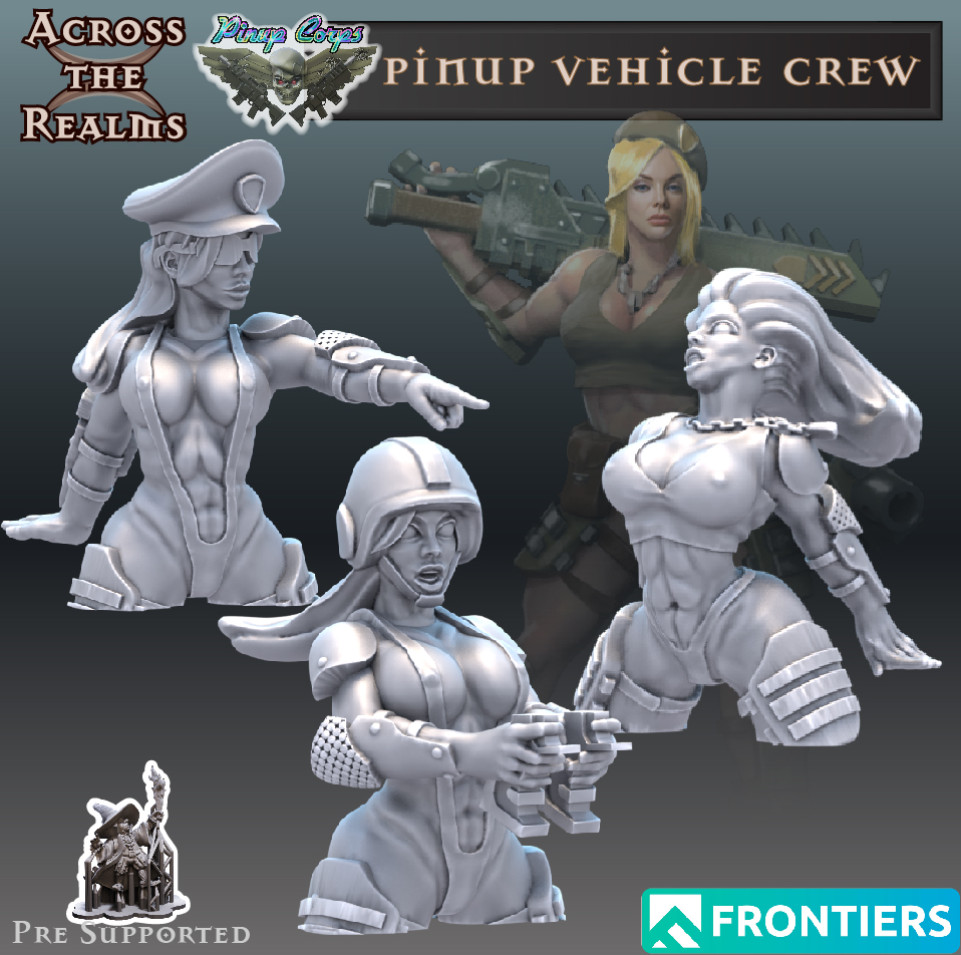 Pinup Vehicle hatch Crew Guardbabes tank Squad of 3