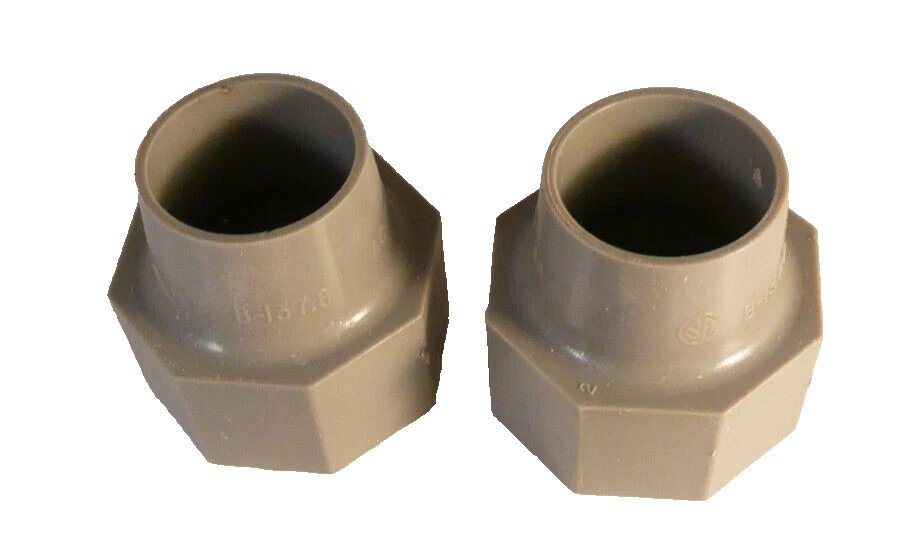 [2] Kinetico 3/4" Gray Old-Style Bypass Nuts Connectors 5630