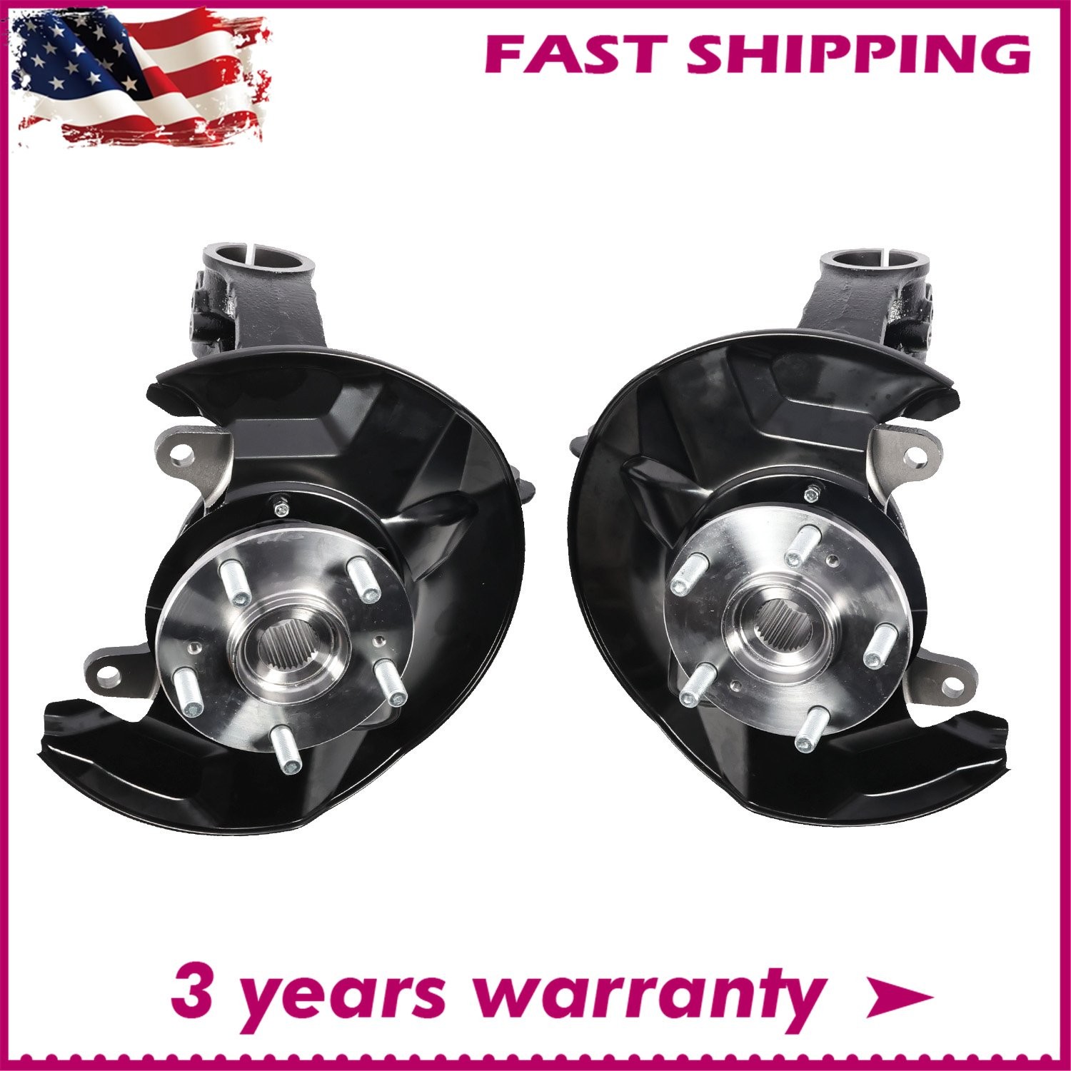 Front Steering Knuckle & Wheel Hub Bearing Assembly For Honda Accord 13-17 2Pcs