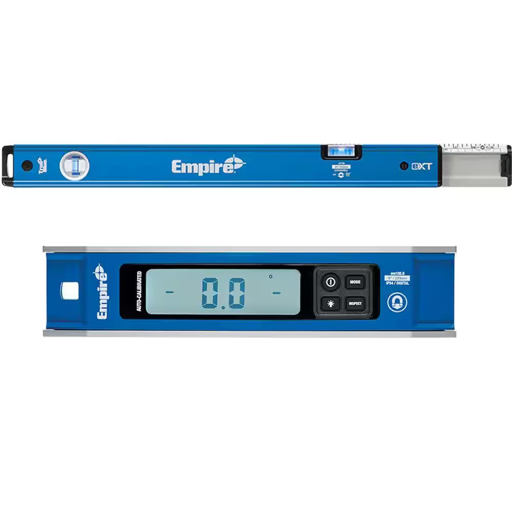24 In. to 40 In. True Blue Extendable Box Level with 9 In. Magnetic Digital Torp