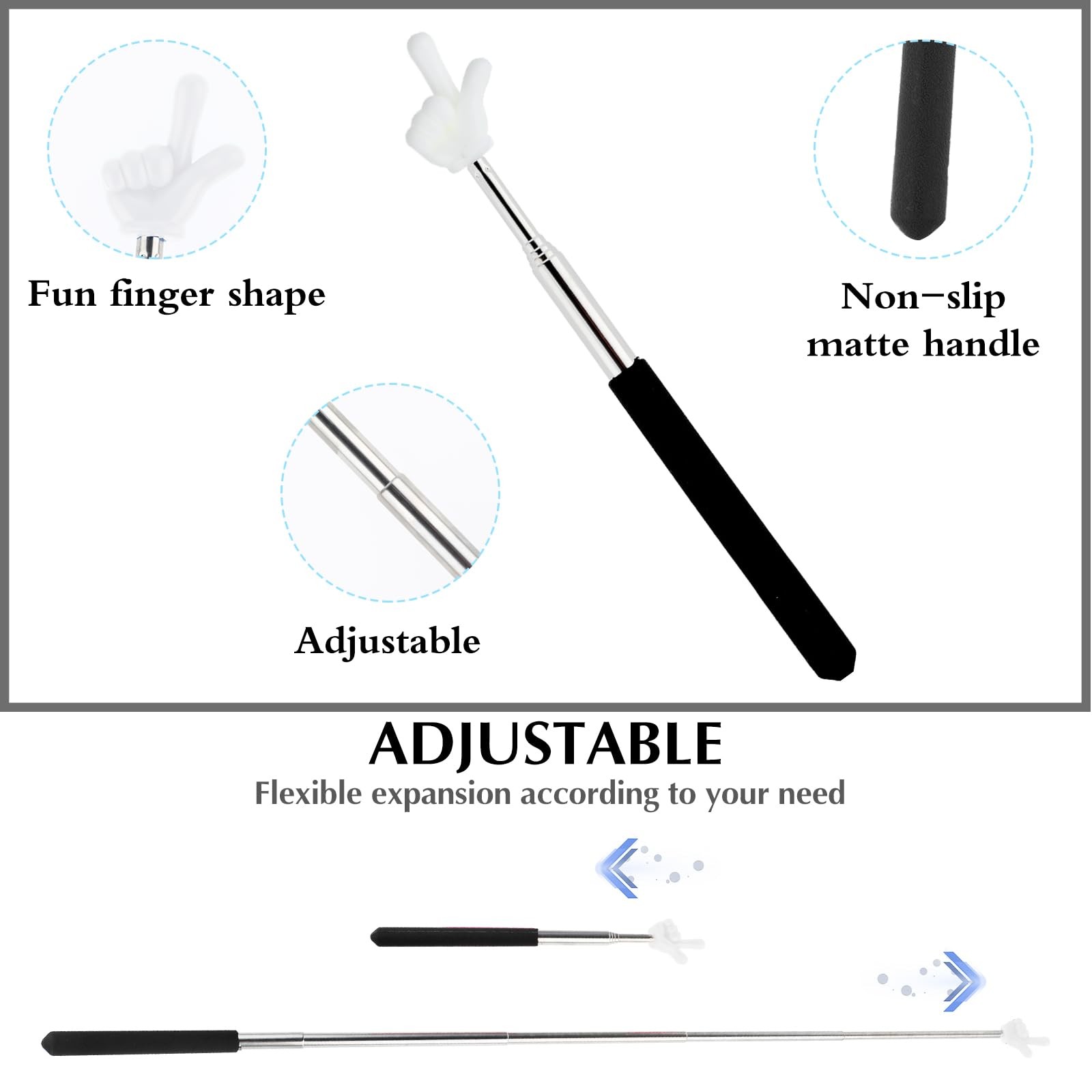 DIVINA VITAE Telescopic Teacher Pointer Extendable Stick for Black
