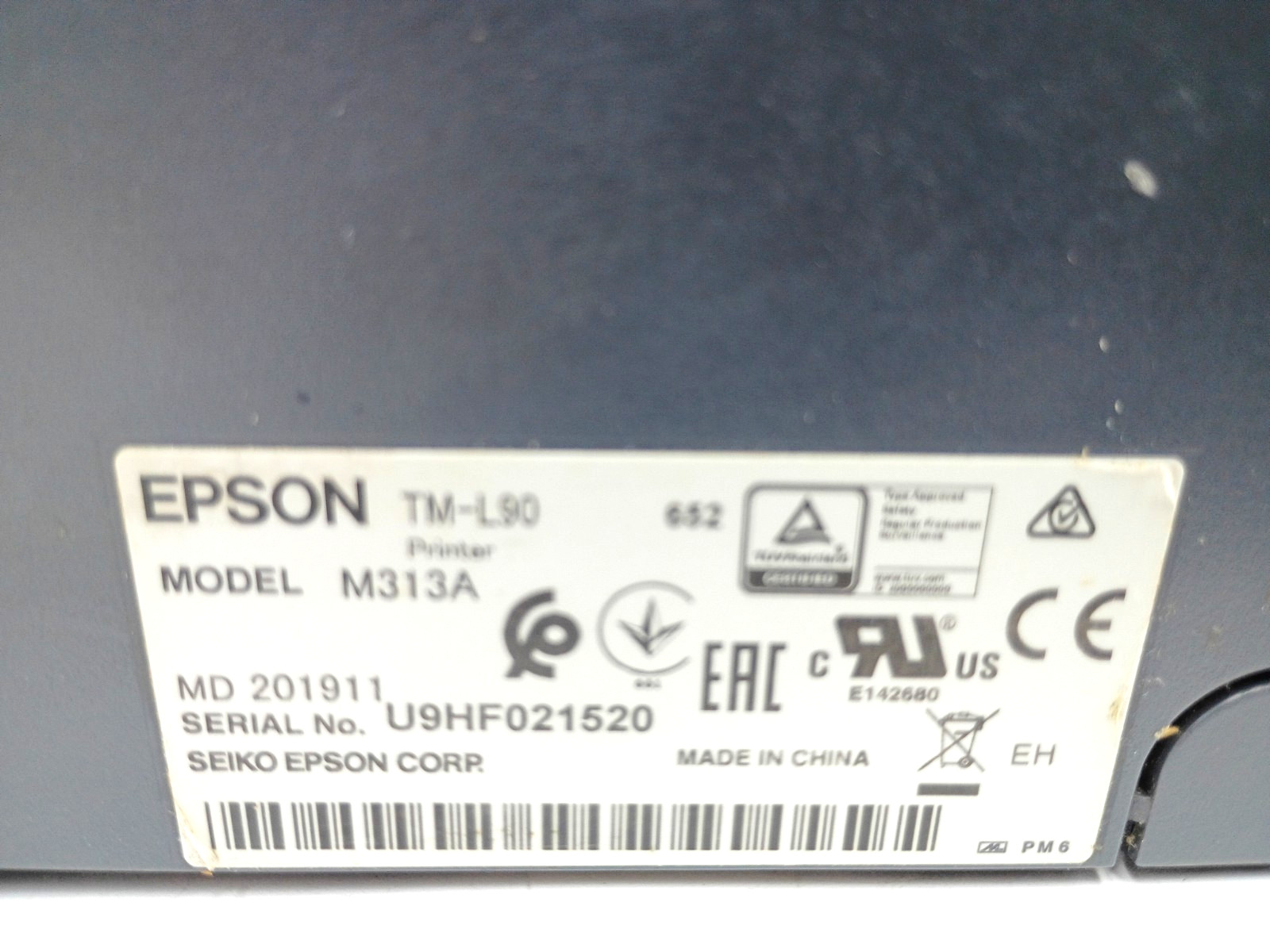Epson TM-L90 M313A Compact Thermal POS Kitchen Retail Receipt Printer USB Serial