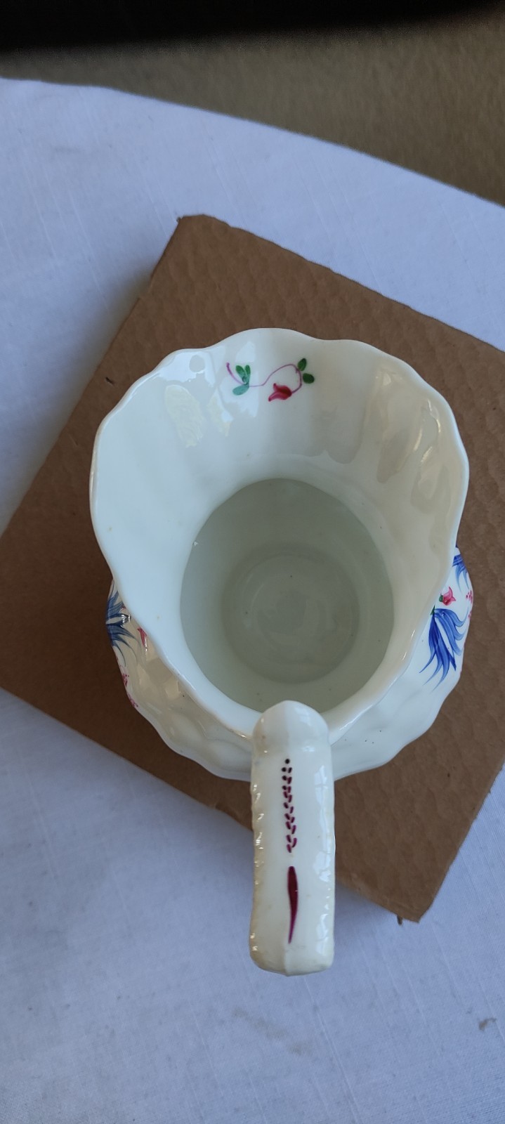 Antique Porcelain Creamer, Pattern 370 Attributed To Harris+Goodwin C.1836