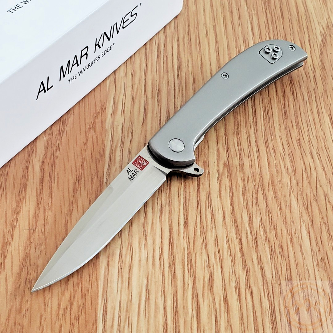 Al Mar Ultralight Hawk Folding Knife 2.75" D2 Tool Steel Blade Titanium Handle
