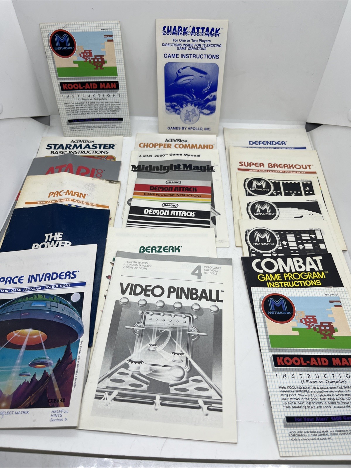 Lot Of 20 Misc. Game Manuals Atari - No Games -