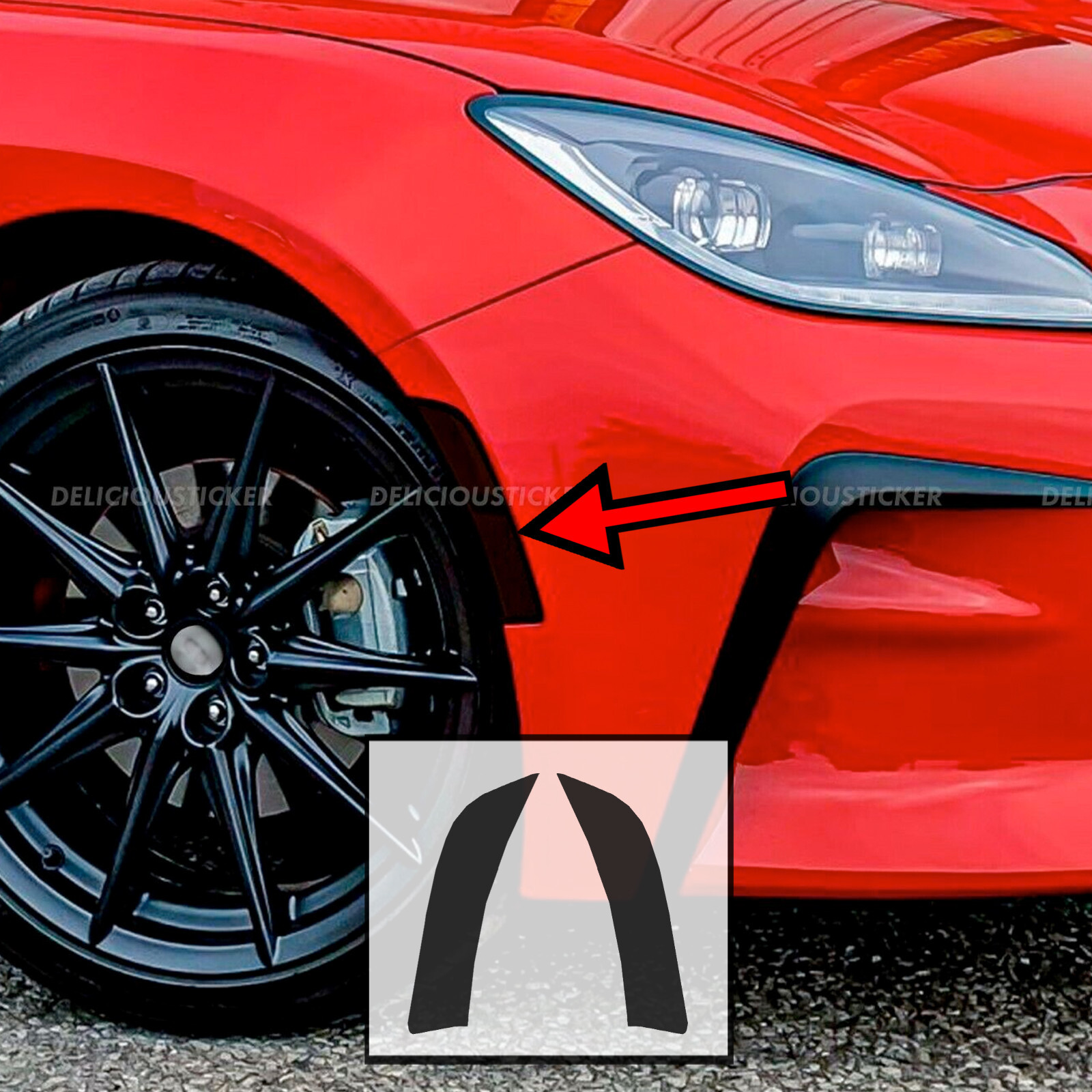 Fits 2022-2026 BRZ GR86 Smoke Front Side Markers PreCut Decal Tint Overlay Vinyl