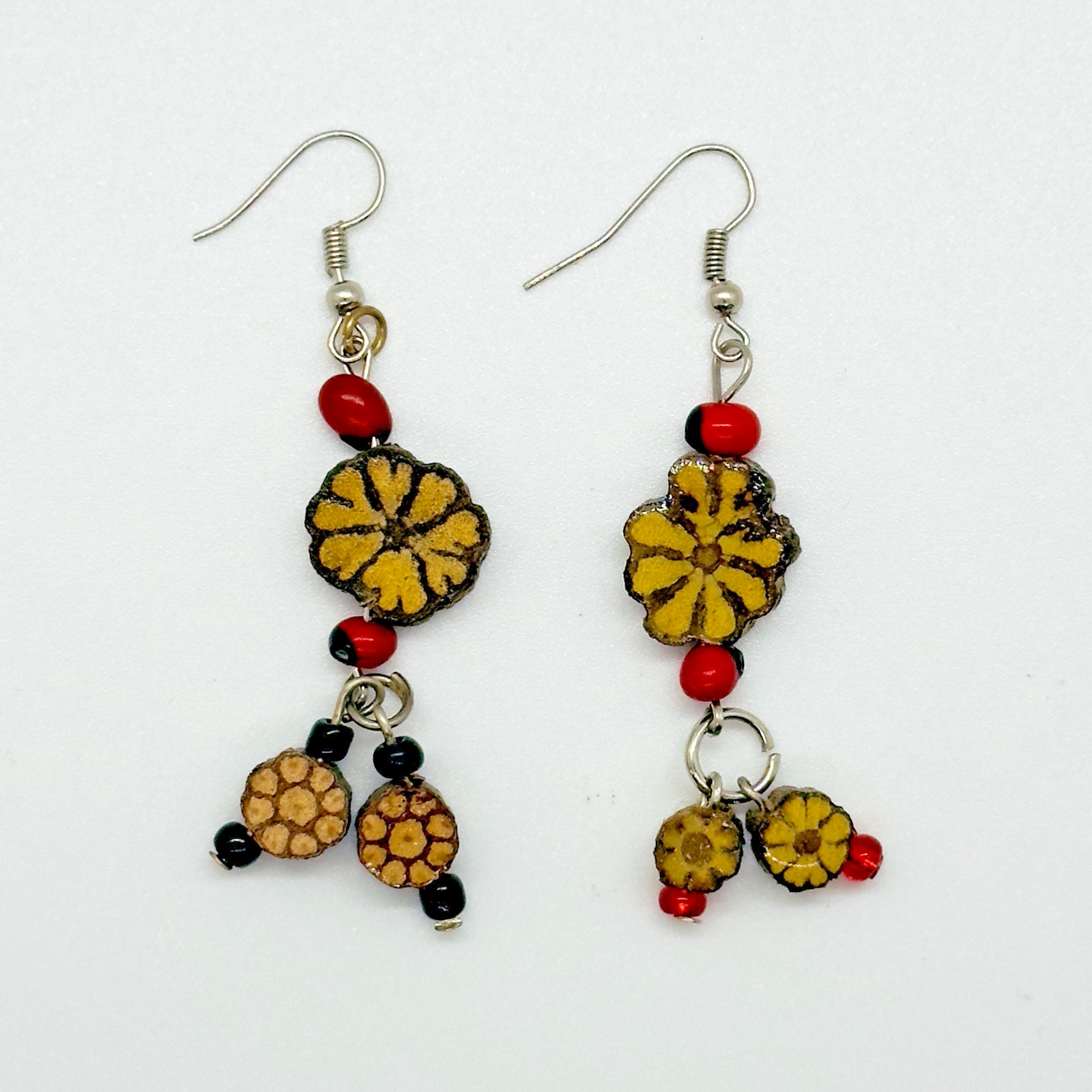 Ayahuasca Vine Dangle & Drop Earrings with Beads