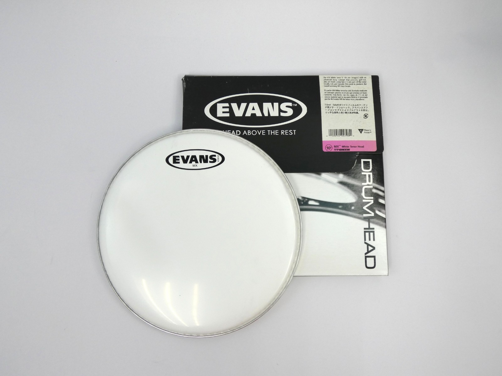 BRAND NEW (Open Box) Evans TT10MXW 10" MX White Marching Tenor Drum Head