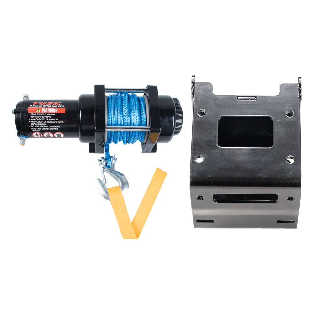 Tusk Winch with Synthetic Rope & Mount Plate 3500 lb. For Polaris Sportsman 850