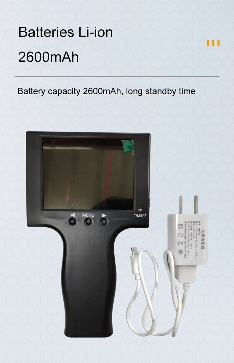 200X 3.5" Handheld LCDFiber Optic Connector Endface Inspection Probe Microscope