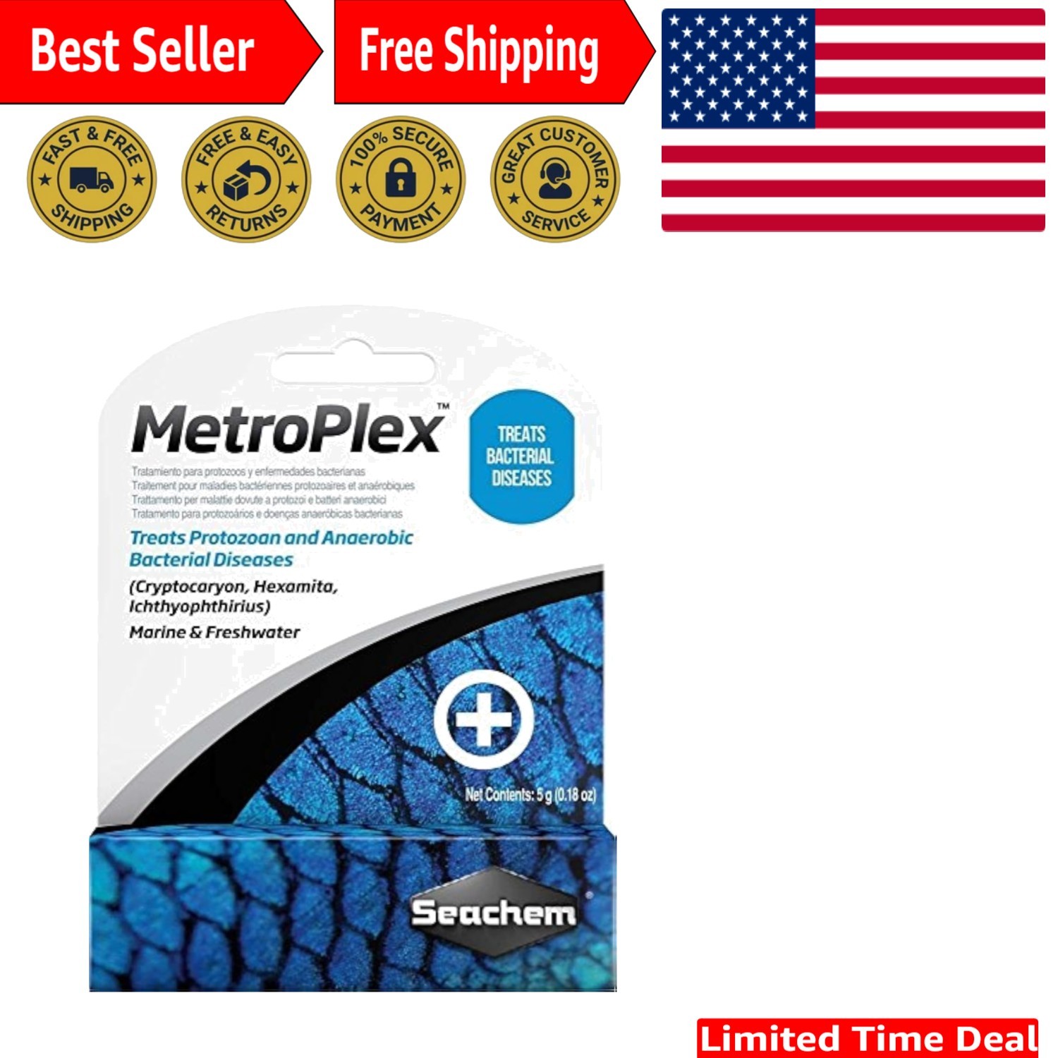 MetroPlex 5ml Powder – Targeted Parasite Care for Fish & Invertebrate Tanks