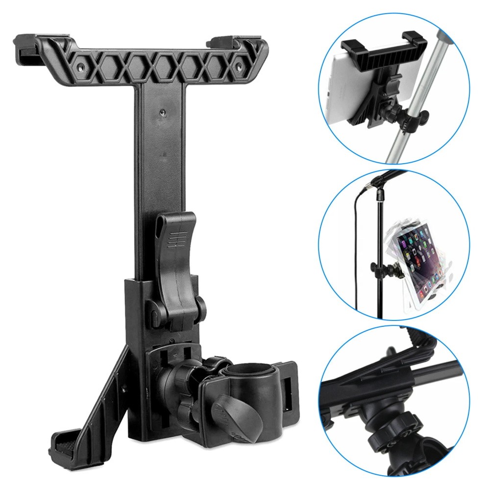Adjustable Tablet Holder Clip-on Phone Mount for Mic Microphone Stand
