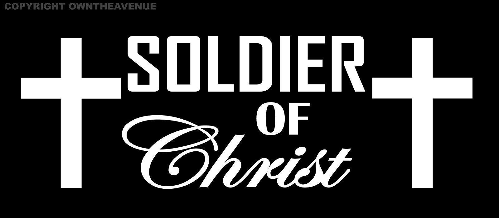 Soldier of Christ Religious Jesus Car Truck Window Bumper Laptop Sticker Decal