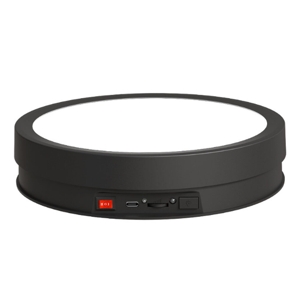 LED Illuminated Motorized Turntable Remote Control Automatic Visualizer Shooting