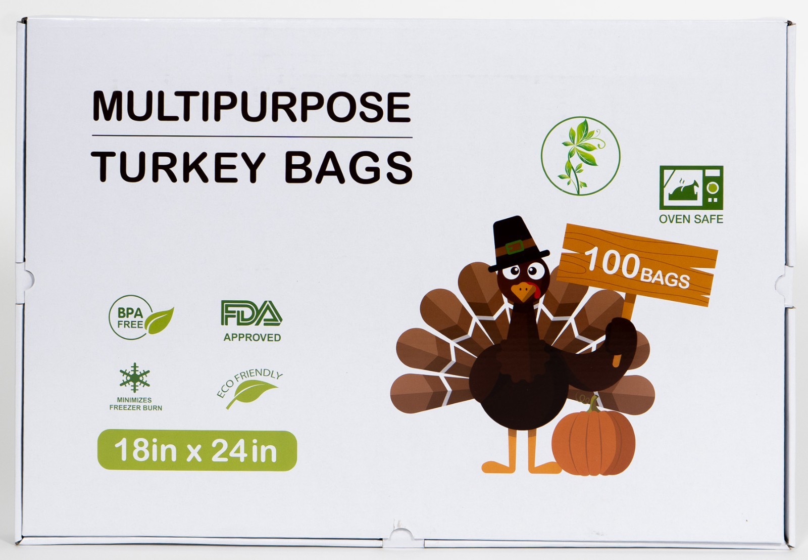 All purpose Smell-Proof Turkey Bags – 18" x 24" – 100 Pack | BPA-Free