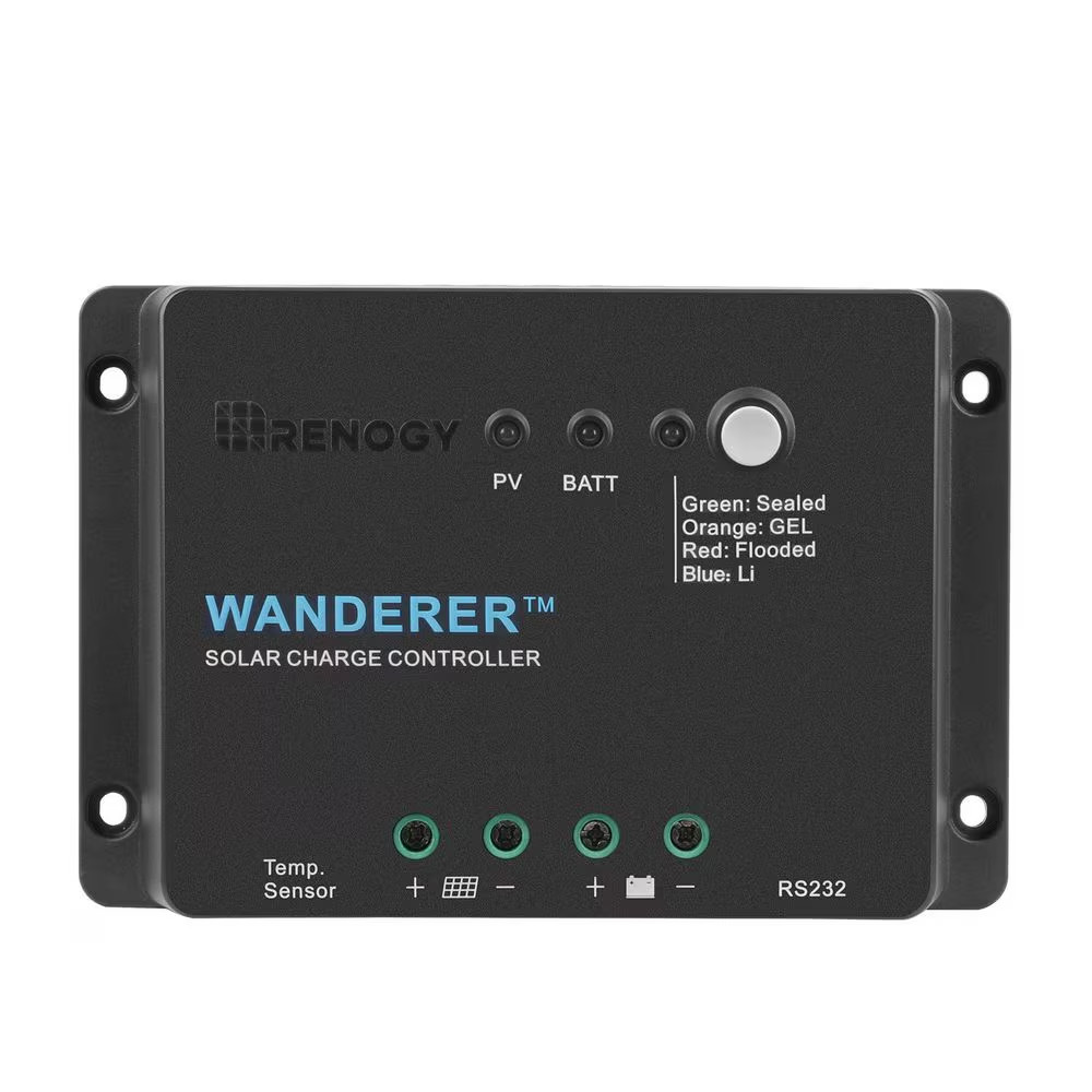Wanderer 30 Amp 12V PWM Solar Charge Controller for AGM, Gel, Flooded and Lithiu