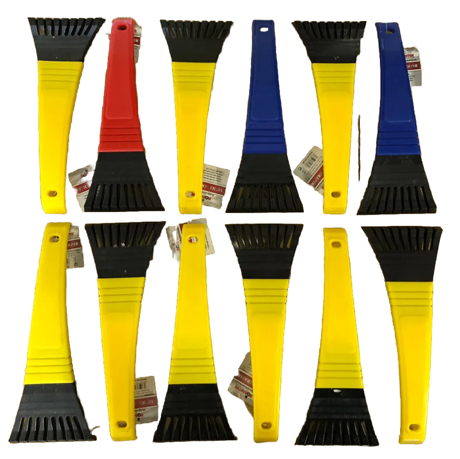 Joblot Of 12 ice scrapers winter mornings snow frost ice windscreen car van New