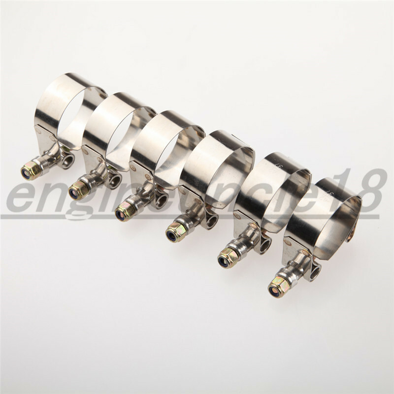USA STOCK 6PCS 1" inch Stainless Steel Hose Coupler T-bolt Clamps 31-36mm