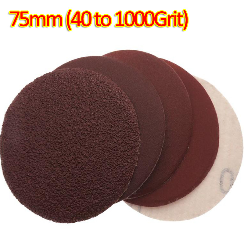 75mm Dia Sanding Disc Precision Polishing Sandpaper 3 Inch 40 to 1000 Grit