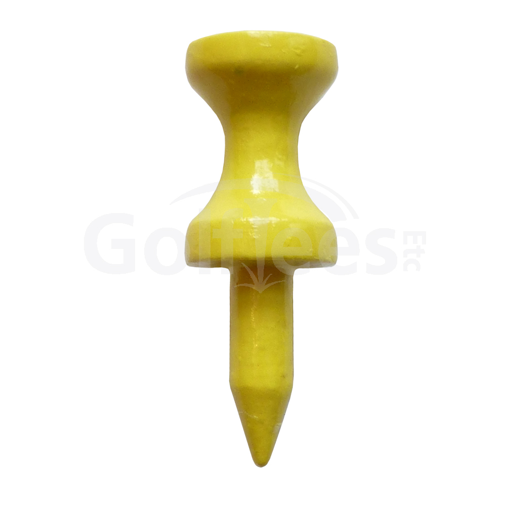 100 x 1 1/4" Step Down Golf Tees - NEON YELLOW (1 x Bag of 100)