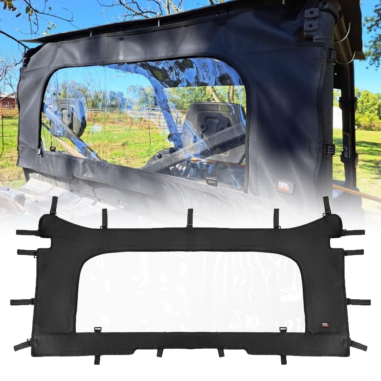 Soft Rear Windshield Window for Can-Am Defender HD 5/ 7/ 8/ 9/ 10 Max 2016-2026