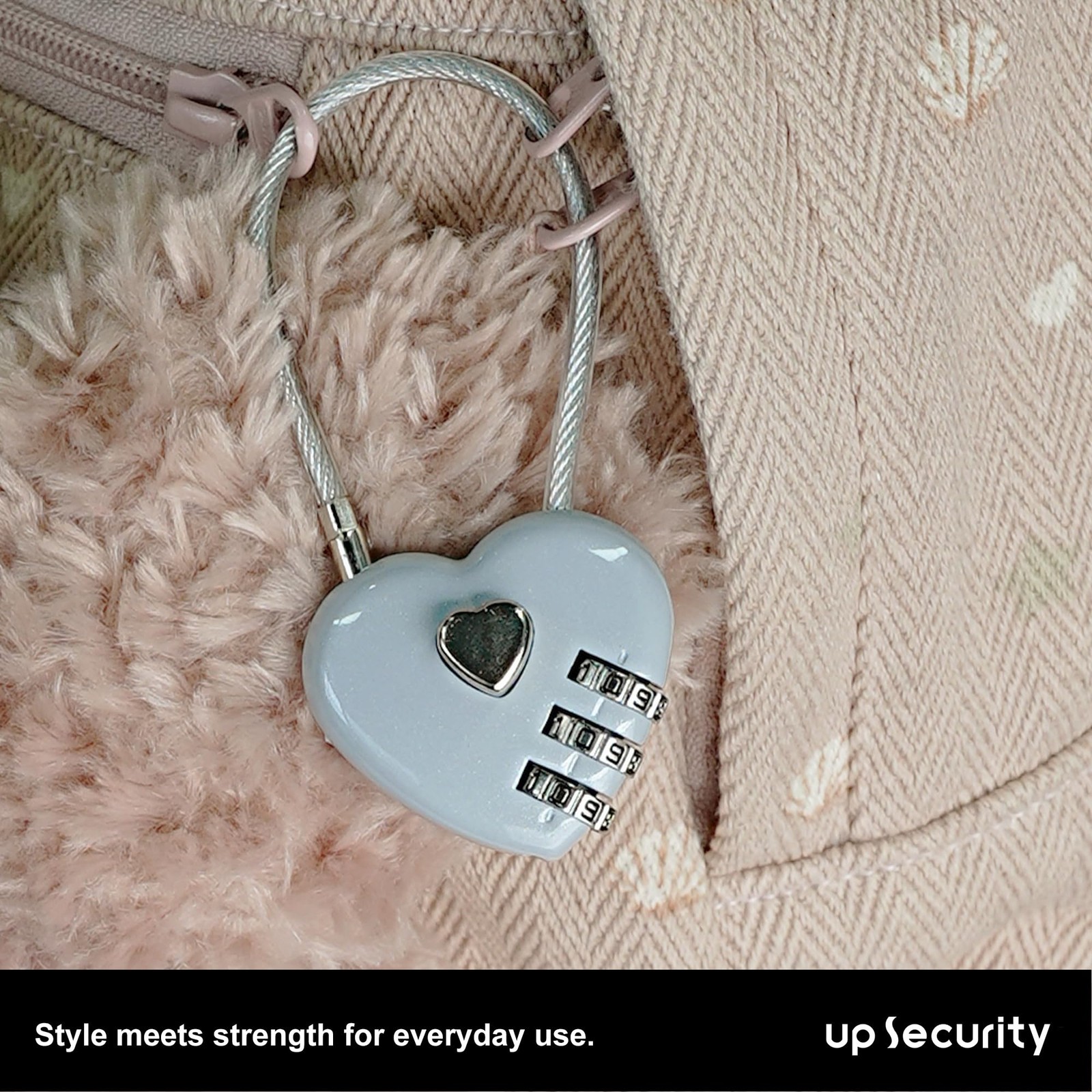 UP Security Silver Cable Lock 5" 2-Pack