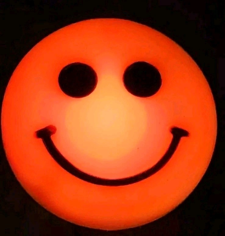 Vintage AmerTac 2½" Smiley Face Neon Night Nite Light 1998 Excellent Condition