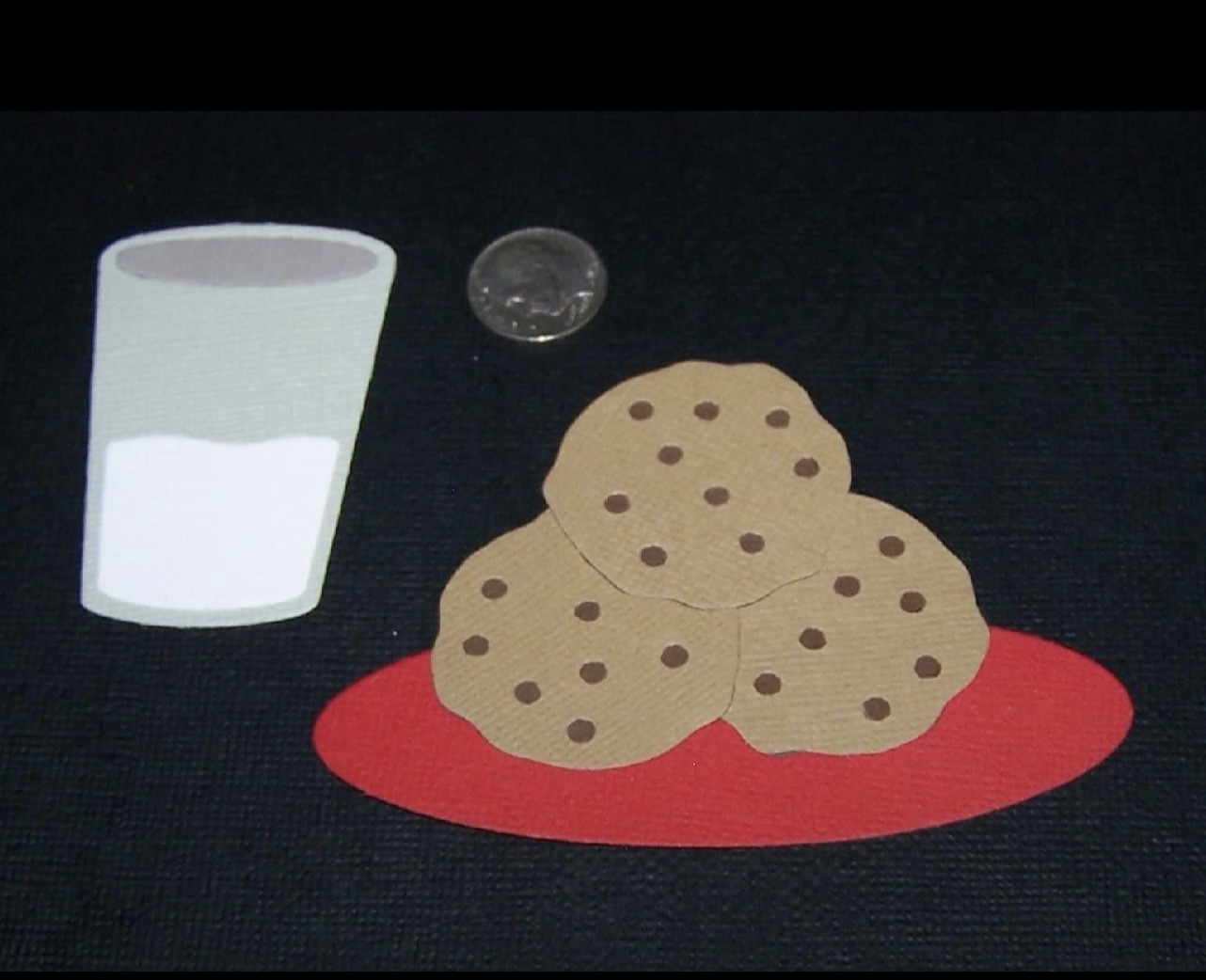 Milk and Cookies Die Cuts Paper Pieces Christmas