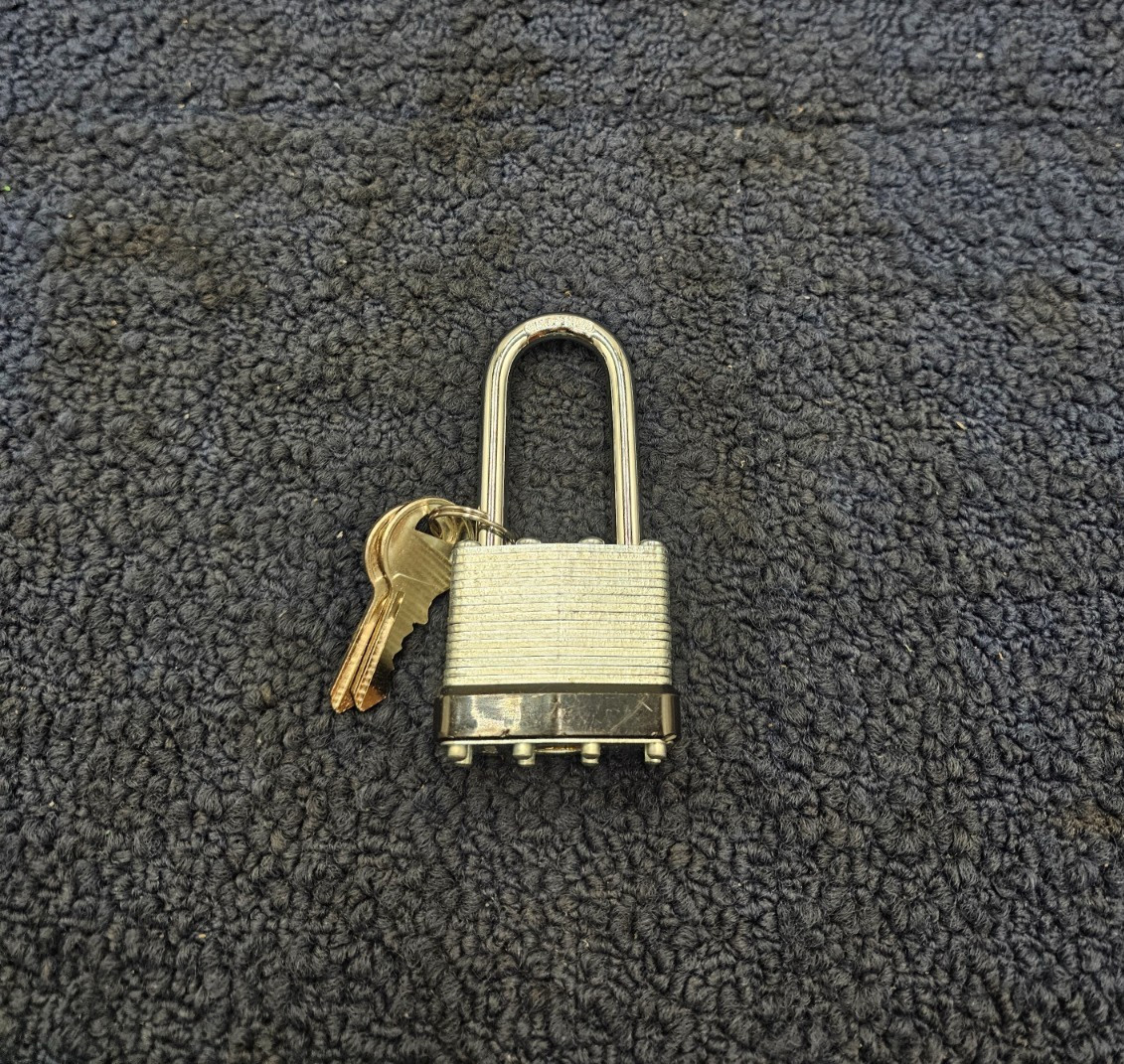 (QTY 4) Heavy Duty 40mm Laminated Padlock, 2 inch Shackle Length With 2 Keys