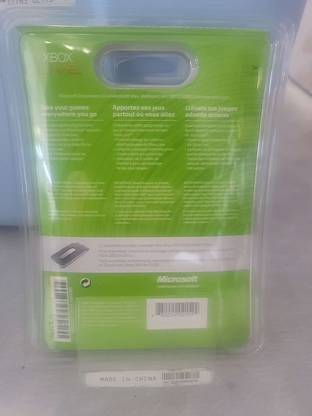 Sealed Genuine Official Microsoft Xbox 360 Console Memory Card Unit 64MB SEALED