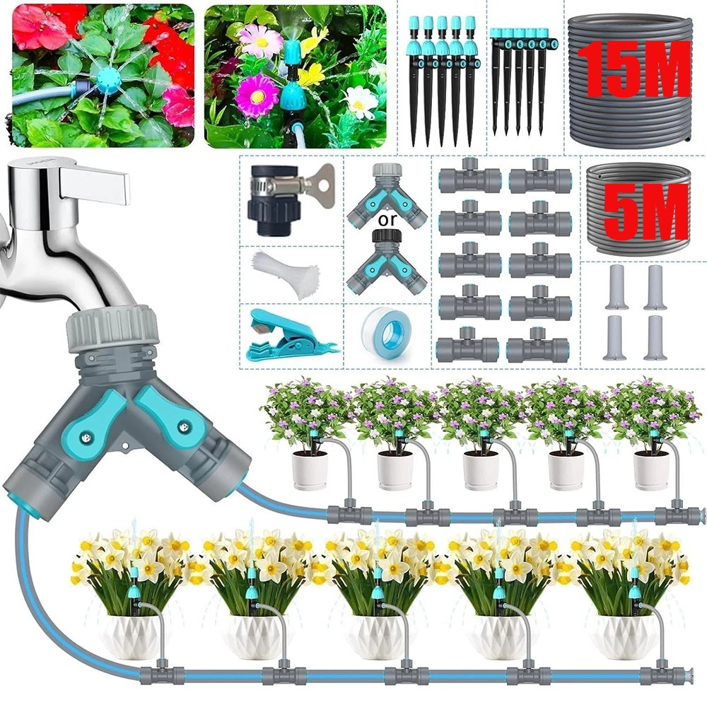 Drip Irrigation Kit,Automatic Garden Watering System with New Quick Connectors