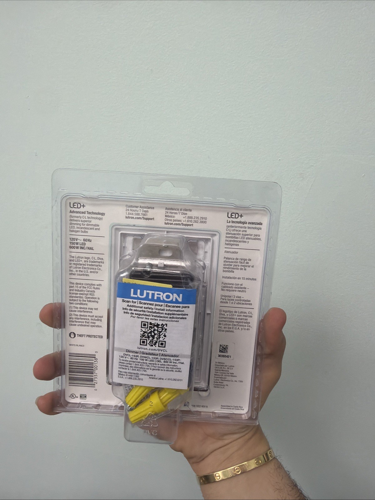 Lutron DVWCL-153PH-WH Diva Single-Pole 3-Way Dimmer, White