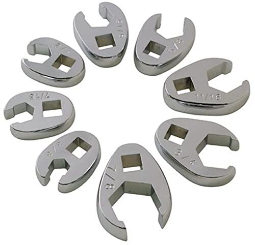 8-Piece,3/8-inch Drive Fractional Crowfoot Flare Nut Wrench Set 3/8inch 7/8Inch,