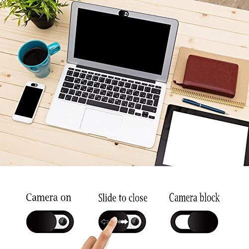 Webcam Cover Slide, Ultra Thin Camera Blocker for for Laptop, Pc, Computer
