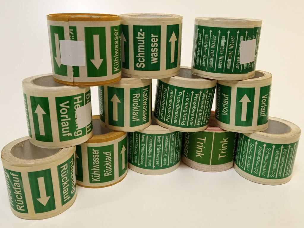 12x Rolls Self Adhesive Warning Tapes / Marking and Barrier Tapes Pipeline Bank