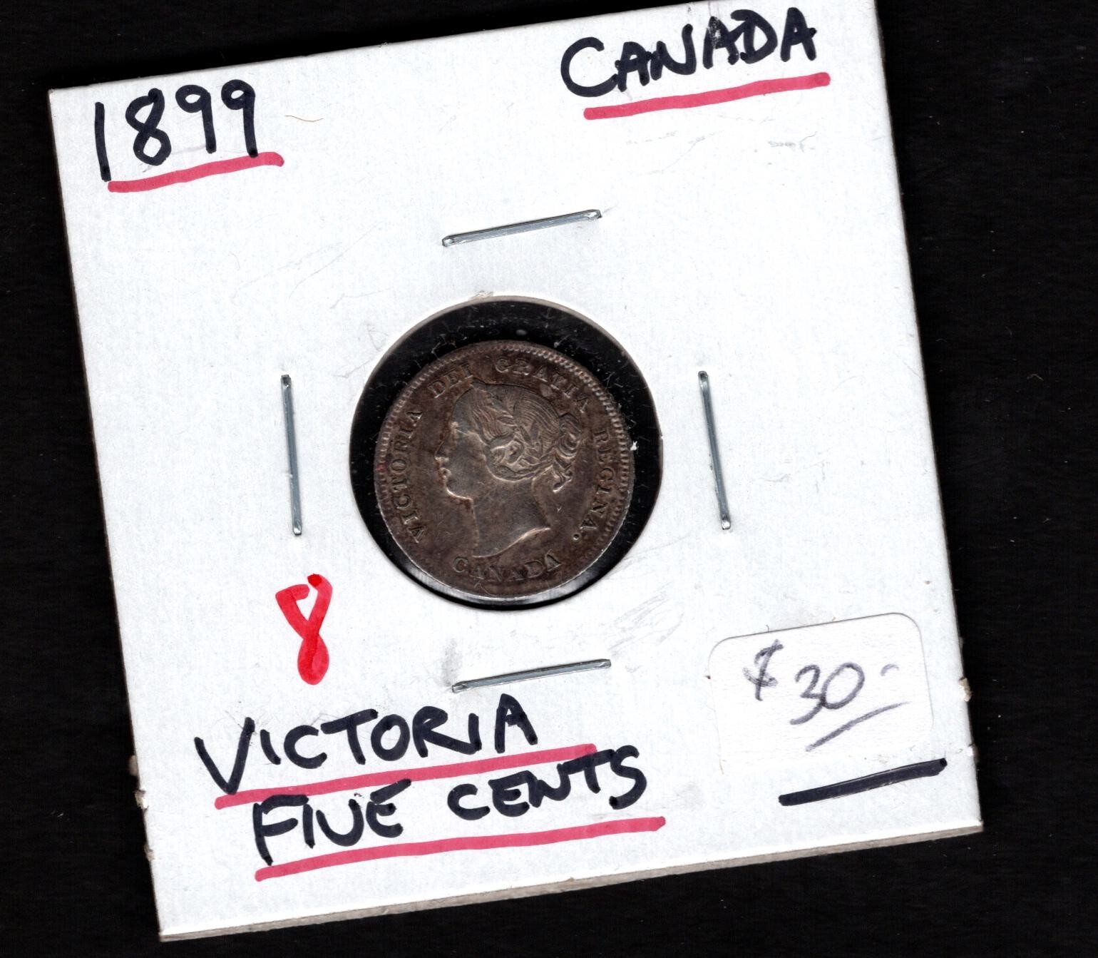 1899- Canada- Victoria Five Cents