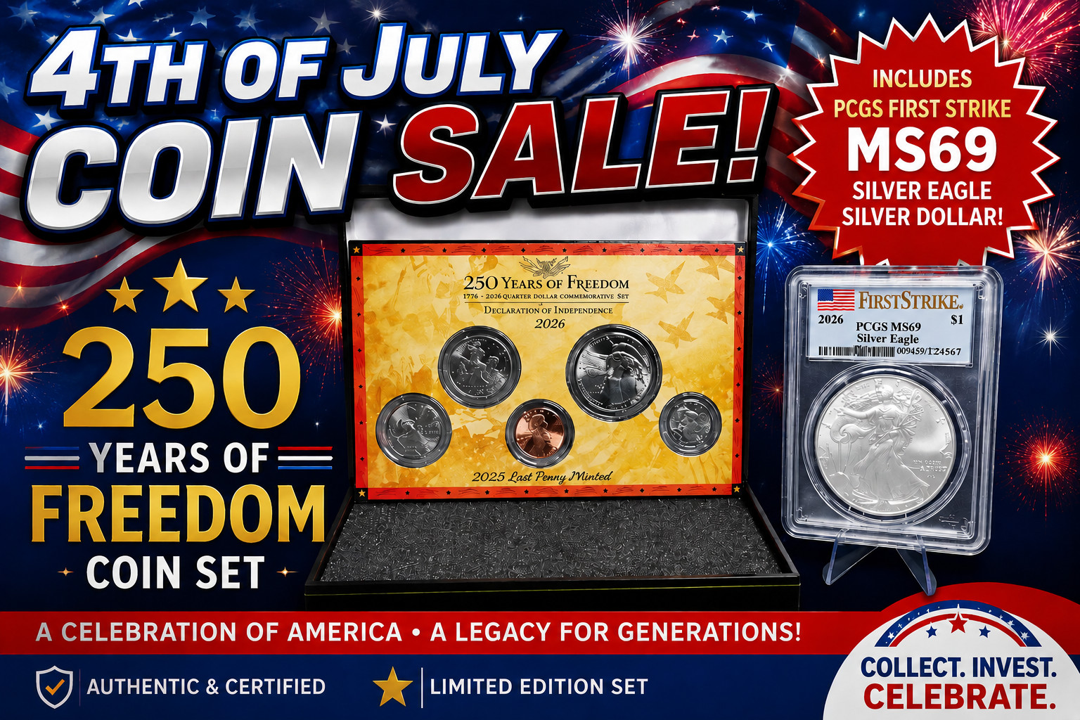 2026 Sesquicentennial Set & 2026 PCGS First Strike MS69 Silver Eagle
