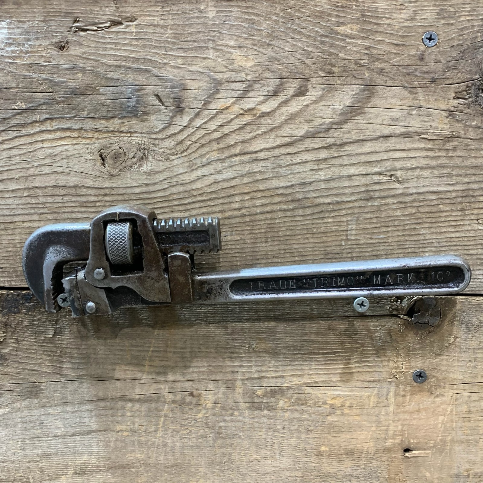 Early 1900s Trimo, 10" Pipe Wrench