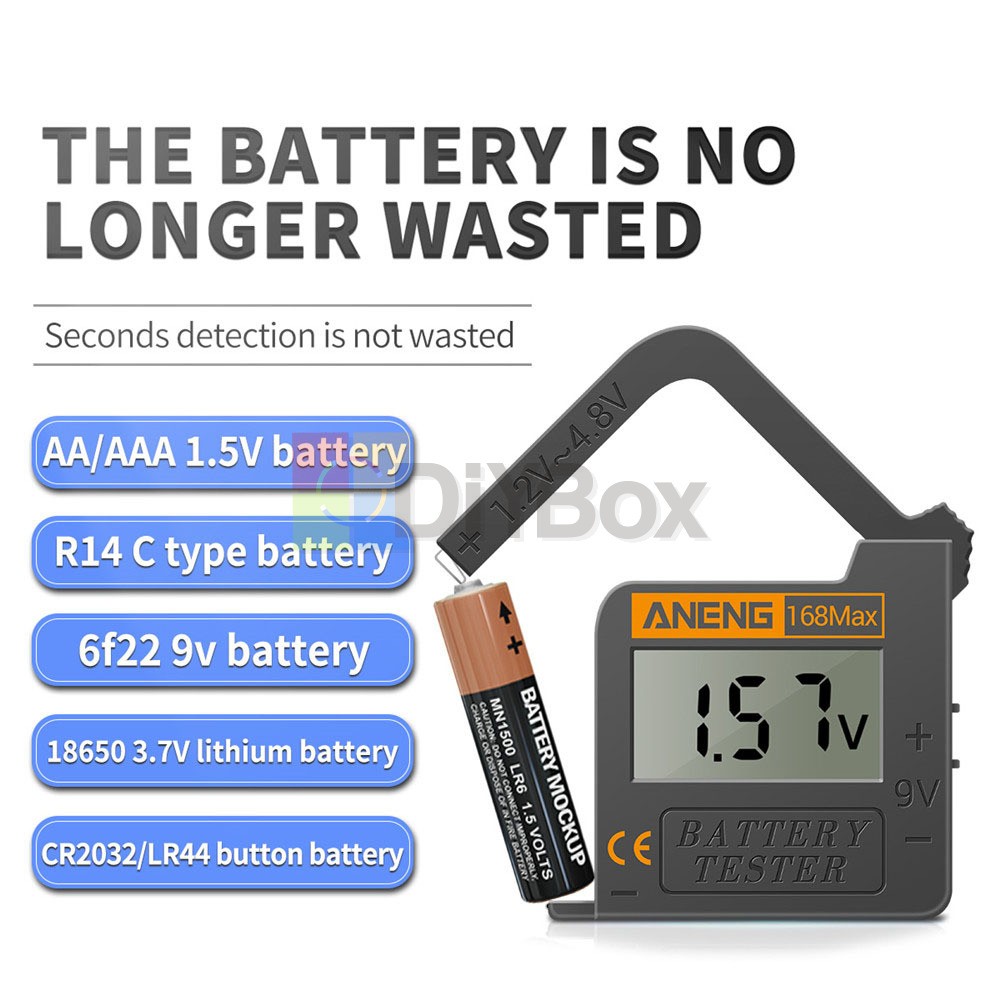 ANENG 168Max Portable High-Precision Battery Tester Capacity Power Indicator