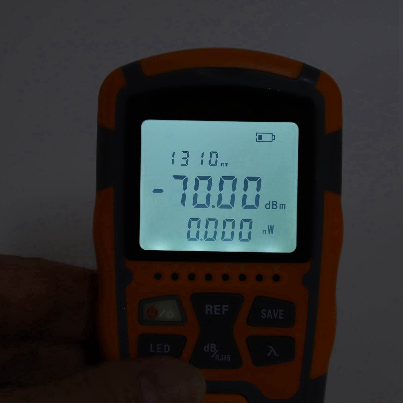 Optical Power Meter Portable Optical Fiber Cable Tester Multimeter W/ LED Light