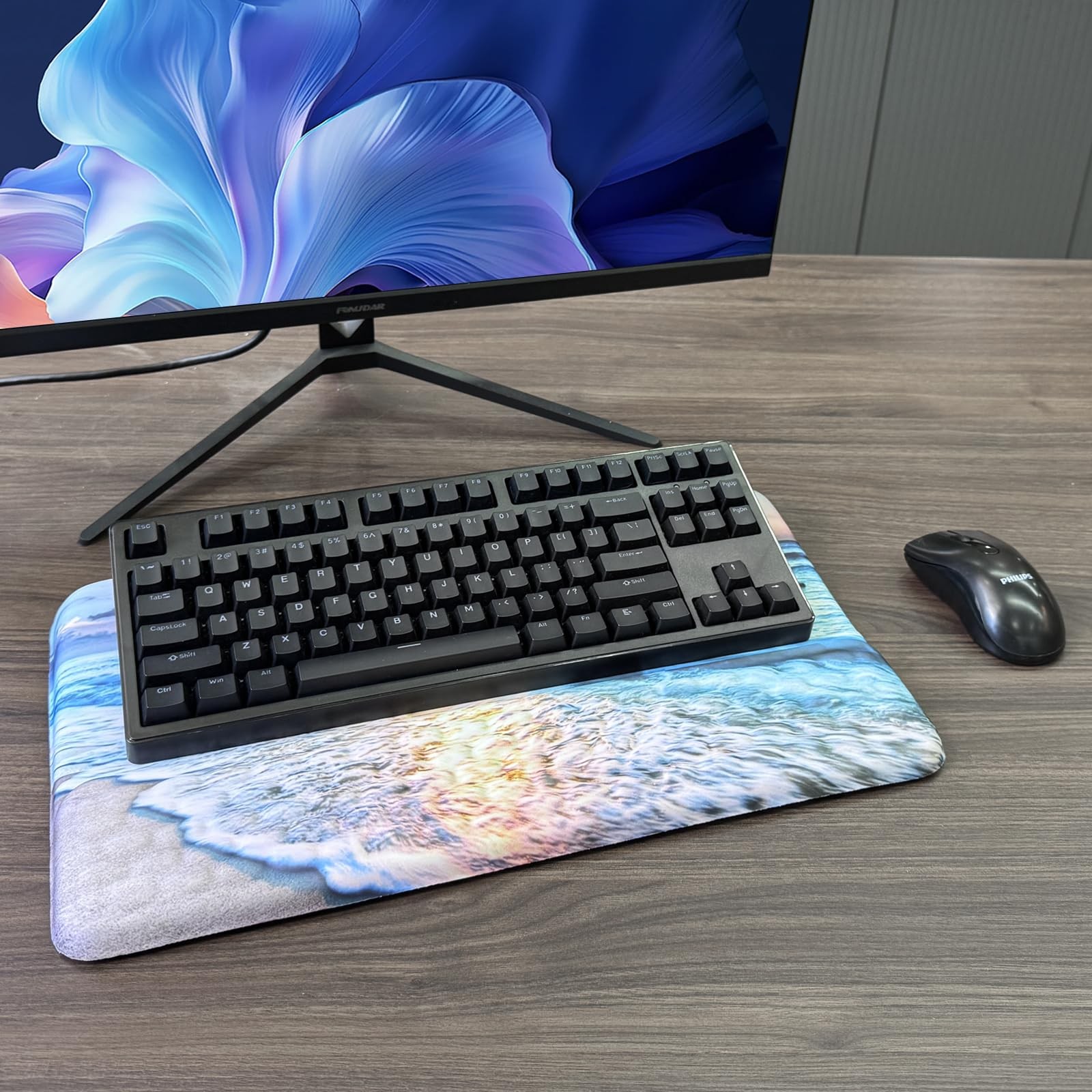 Computer Keyboard Stand with Wrist Rest Ergonomic Tilted Keyboard Holder - Ke...