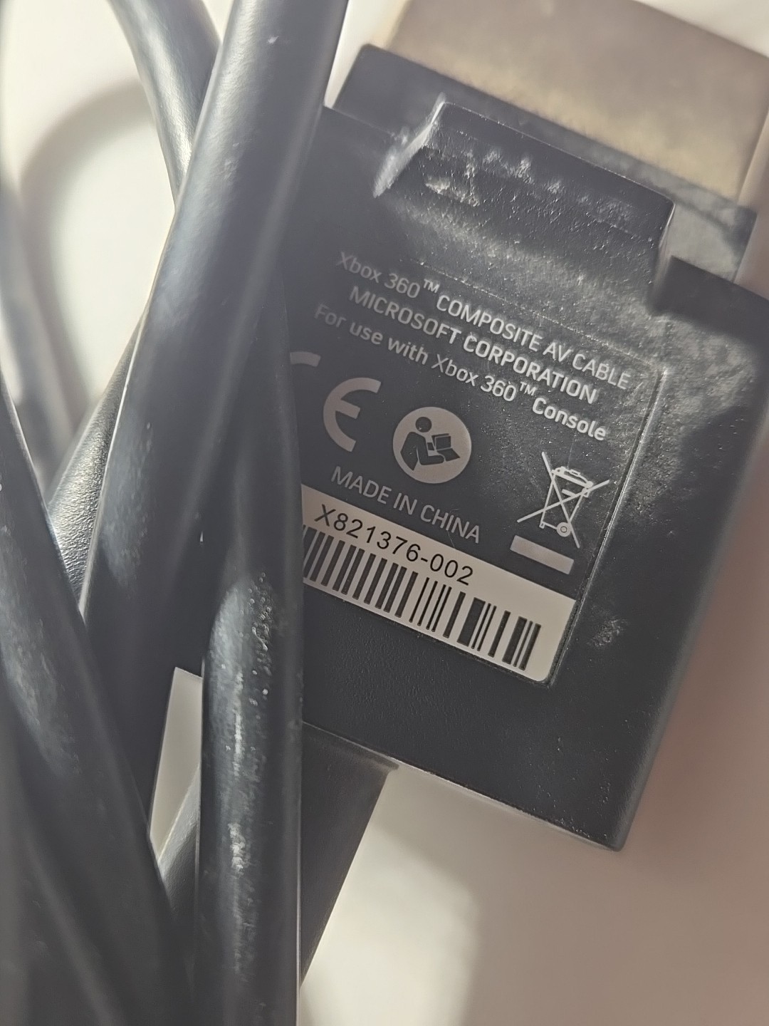 Microsoft Xbox 360 AV Audio Video Cable Composite RCA Replacement Cable