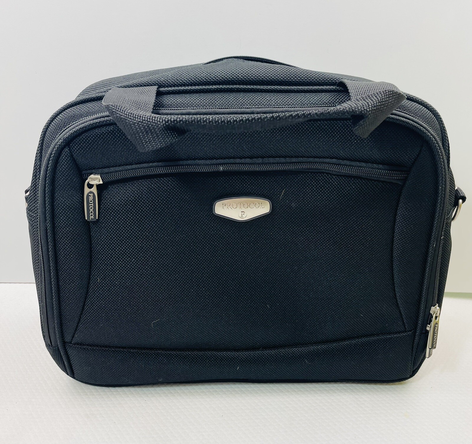 Protocal Canvas Briefcase / Computer Laptop Bag with Adjustable Shoulder Strap