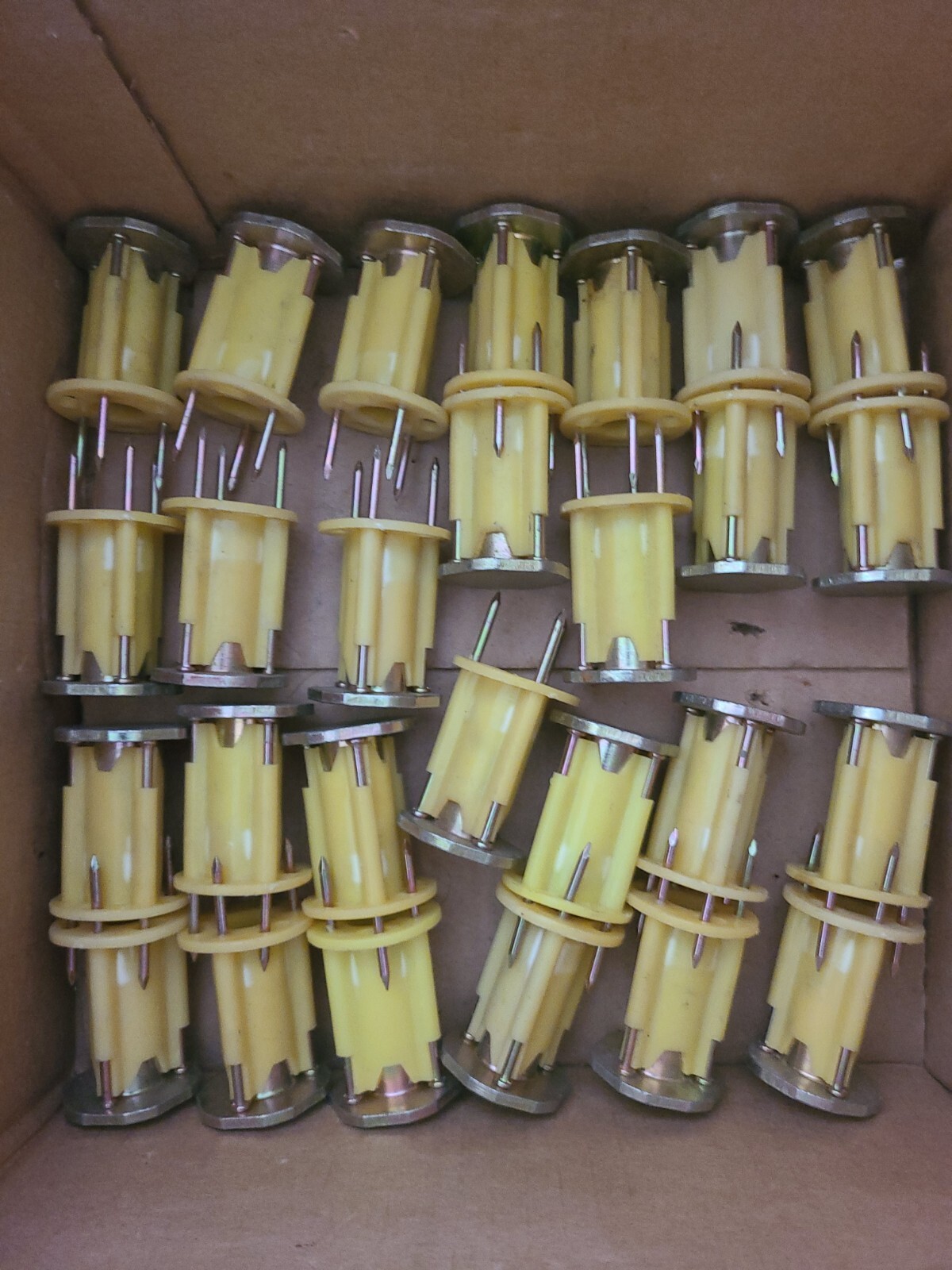 Lot of (27) Powers new old stock 1/2  Yellow Wood Knockers