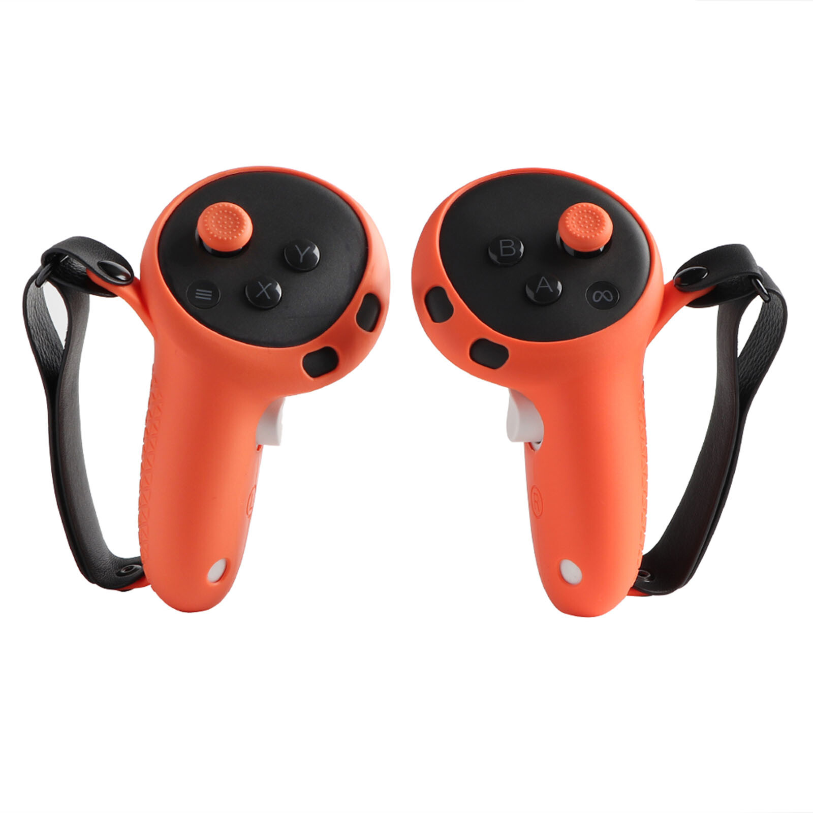 For Quest 3 VR Silicone Handle Grip Cover Controller Case Sleeve Hand Strap Set