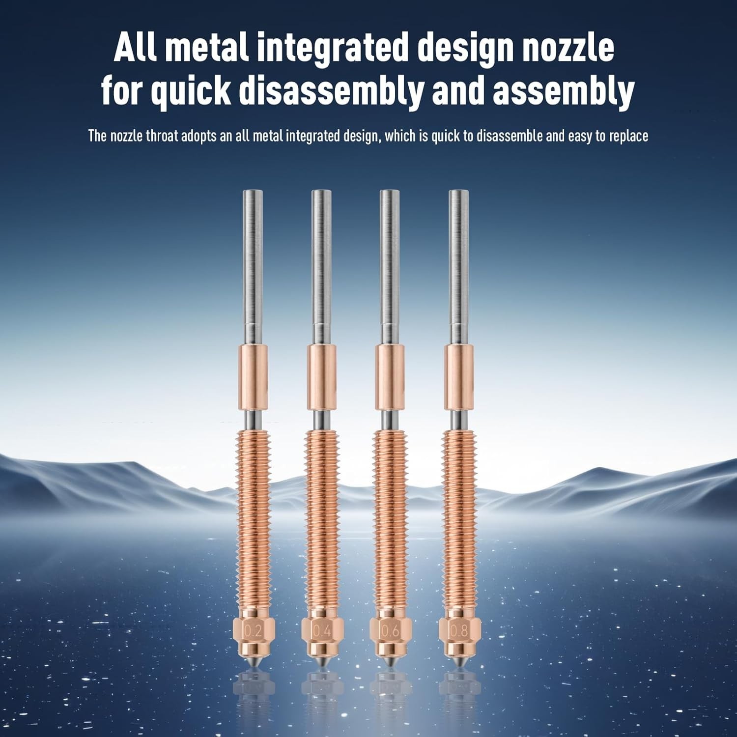 Hardened Steel Nozzle Set for Creality K2 Plus 3D Printer - 4 Sizes