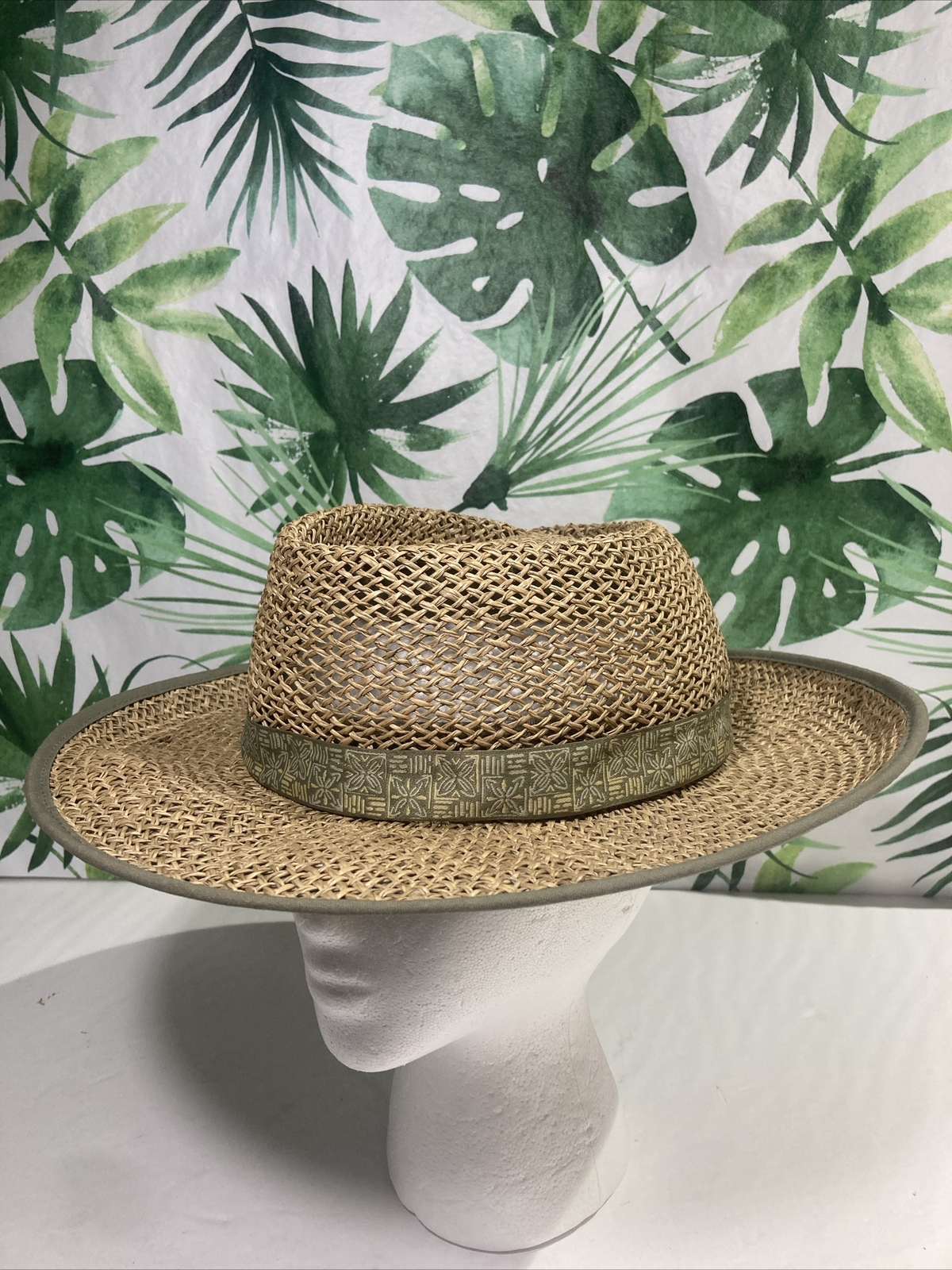 Columbia Sports Wear Straw Panama Hat Size S/M Unisex 00892 109 XU9129