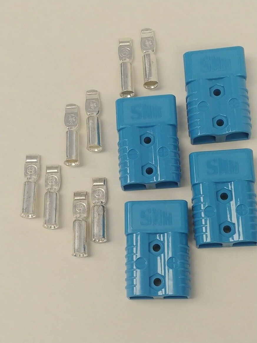 4xANDERSON/SMH CONNECTOR SB175A 600V, 0,2 or 4 AWG  wCONTACTS BIG BLUE FORKLIFTS