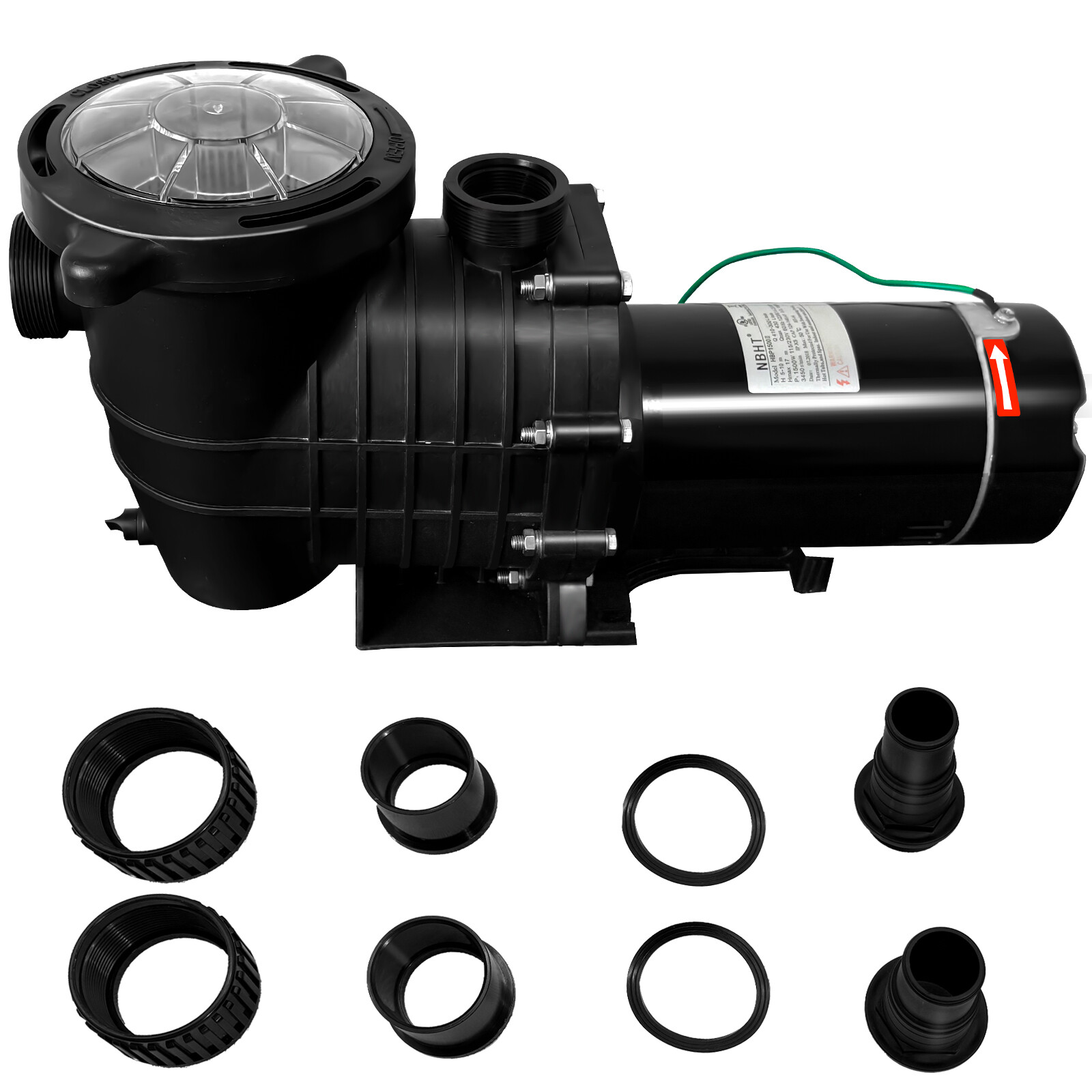 Dual Voltage 110/220V 2HP Pool Pump 6800 GPH Self Priming for Pool System