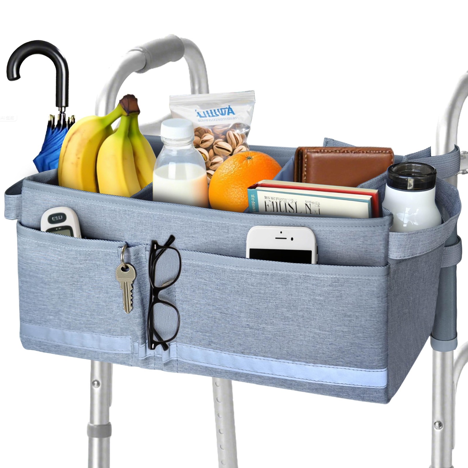 Walker Basket Walker Accessories for Folding Walker with Water Cup Holder - M...